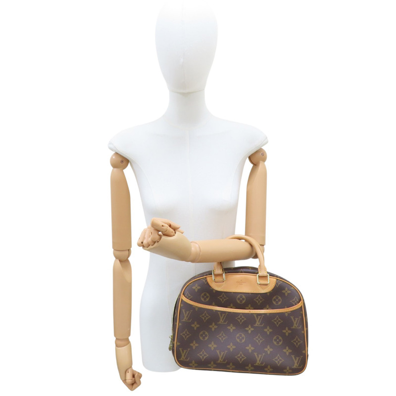 棕色 原花帆布 Trouville 手提包 小珍包【LOUIS VUITTON LV 路易威登】 M42228-8