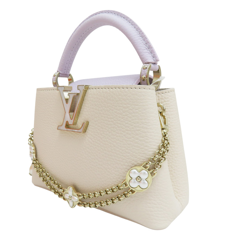 白色 牛皮 Capucines MiNi 两用包【LOUIS VUITTON LV 路易威登】 M15117-2