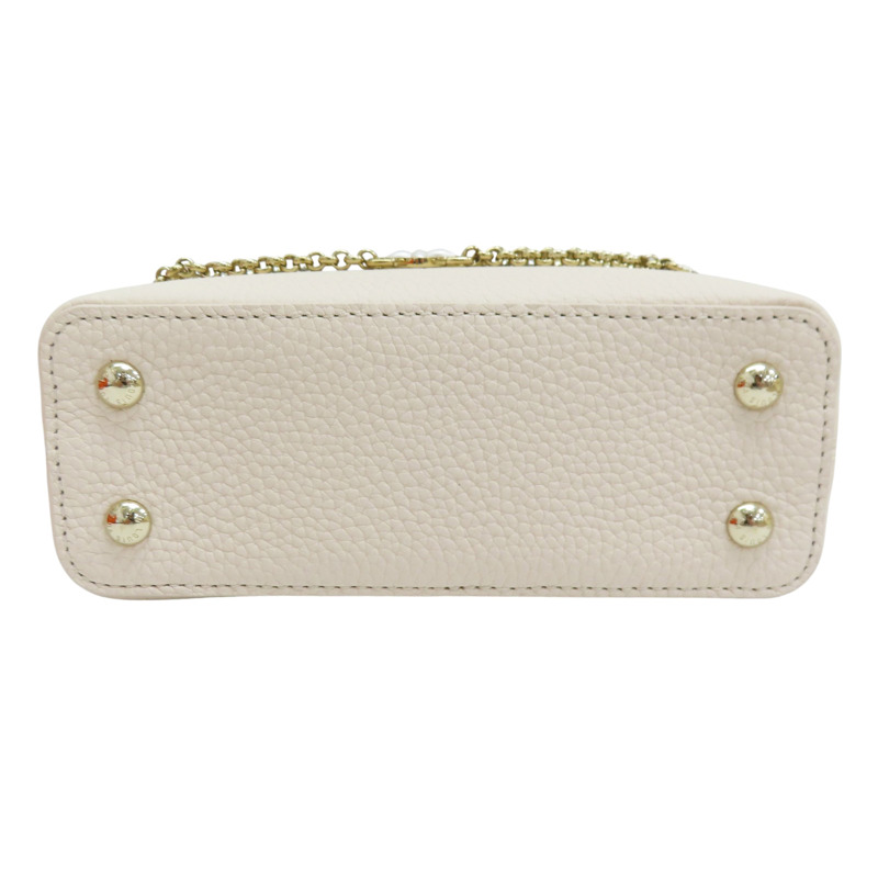 白色 牛皮 Capucines MiNi 两用包【LOUIS VUITTON LV 路易威登】 M15117-3