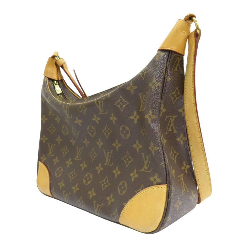 棕色 原花 PVC塗層帆布 Boulogne 30 肩背包【LOUIS VUITTON LV 路易威登】 M51265-2