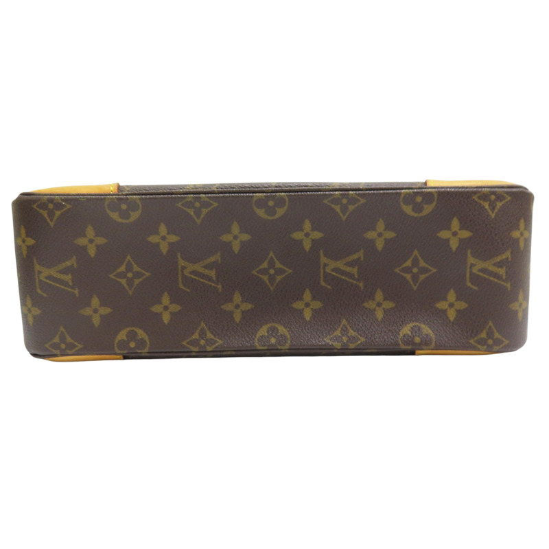 棕色 原花 PVC塗層帆布 Boulogne 30 肩背包【LOUIS VUITTON LV 路易威登】 M51265-3