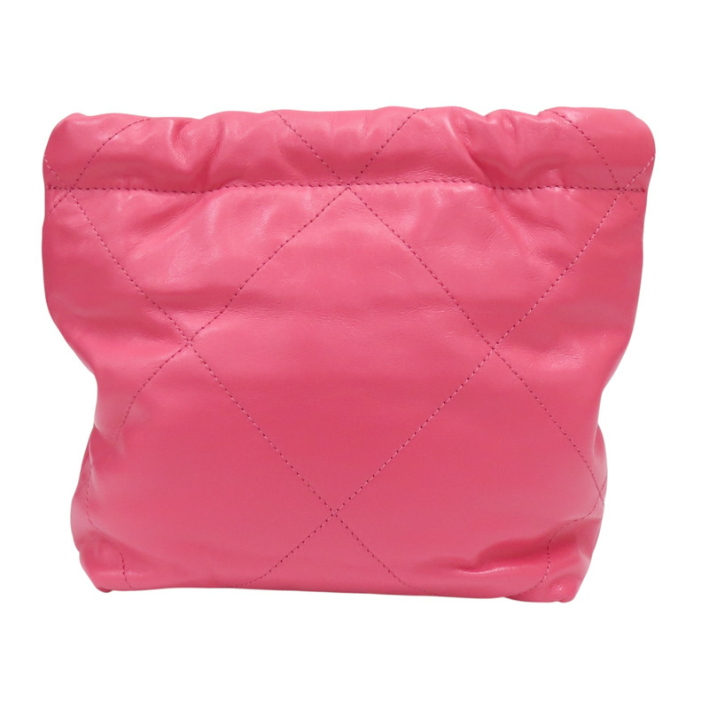 粉色 菱格紋 牛皮 22 MINI 肩背包 無卡 AS3980【CHANEL 香奈兒】 AS3980-1