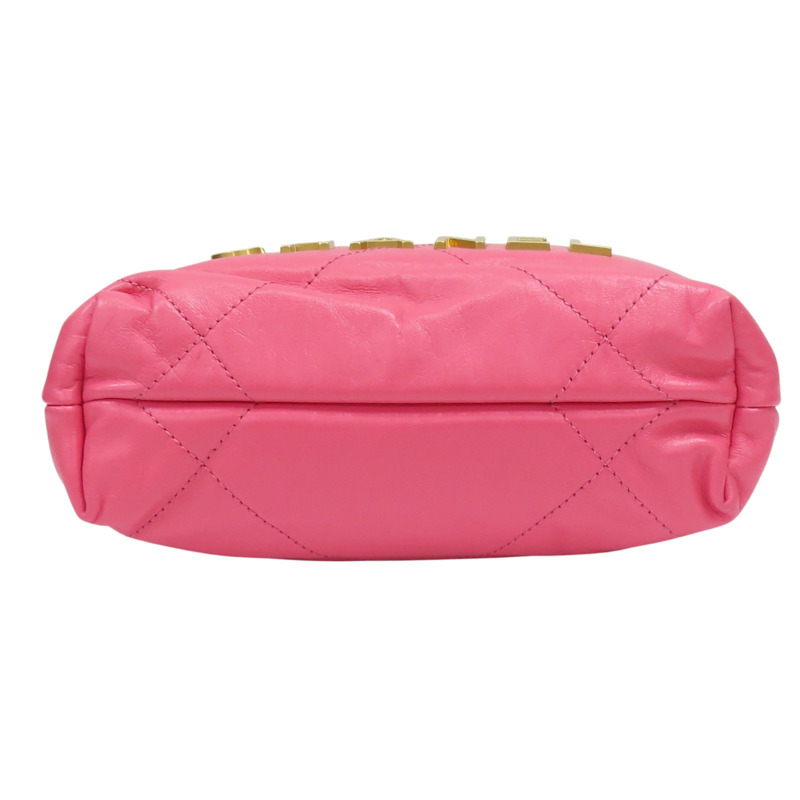 粉色 菱格紋 牛皮 22 MINI 肩背包 無卡 AS3980【CHANEL 香奈兒】 AS3980-3