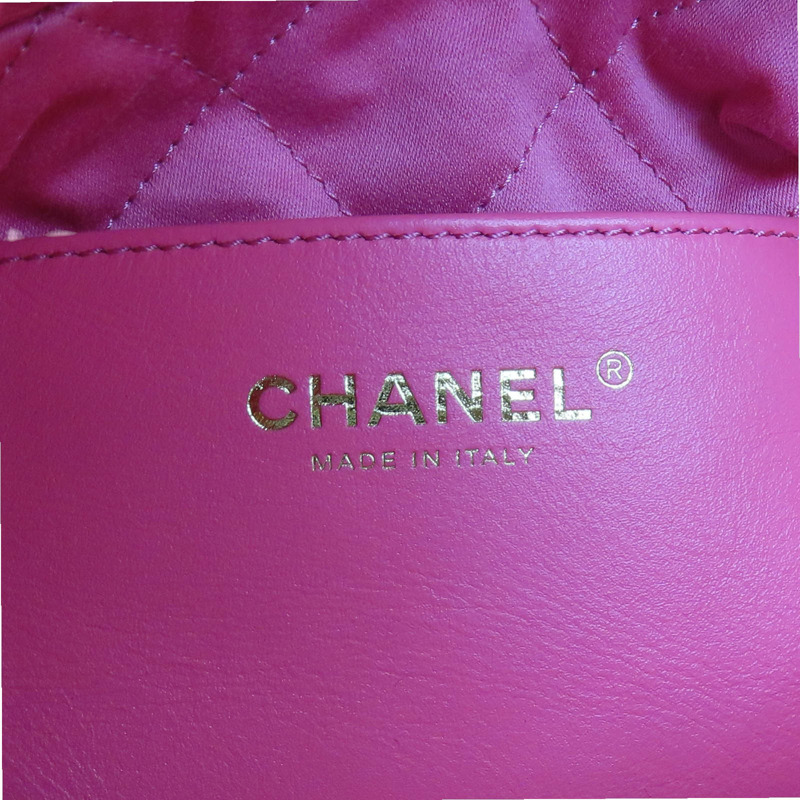 粉色 菱格紋 牛皮 22 MINI 肩背包 無卡 AS3980【CHANEL 香奈兒】 AS3980-7