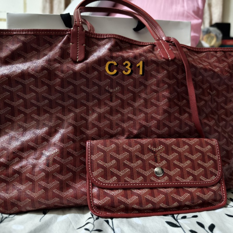 Goyard紅色購物包-0