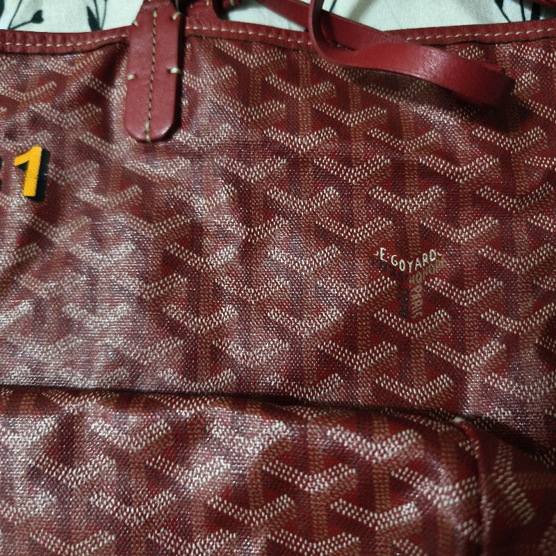 Goyard紅色購物包-5