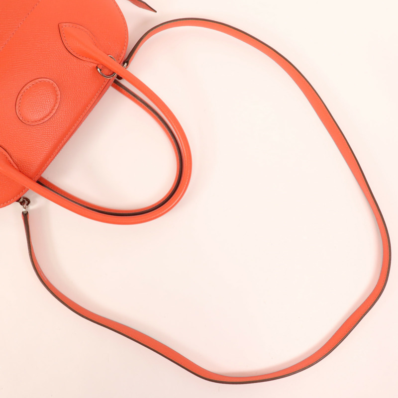 HERMES Epsom皮革Bolide 27銀扣手挽肩背兩用袋Capucine-4