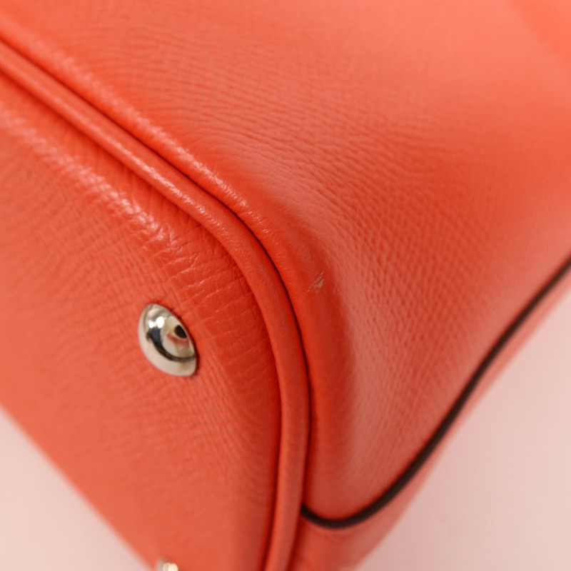 HERMES Epsom皮革Bolide 27銀扣手挽肩背兩用袋Capucine-7