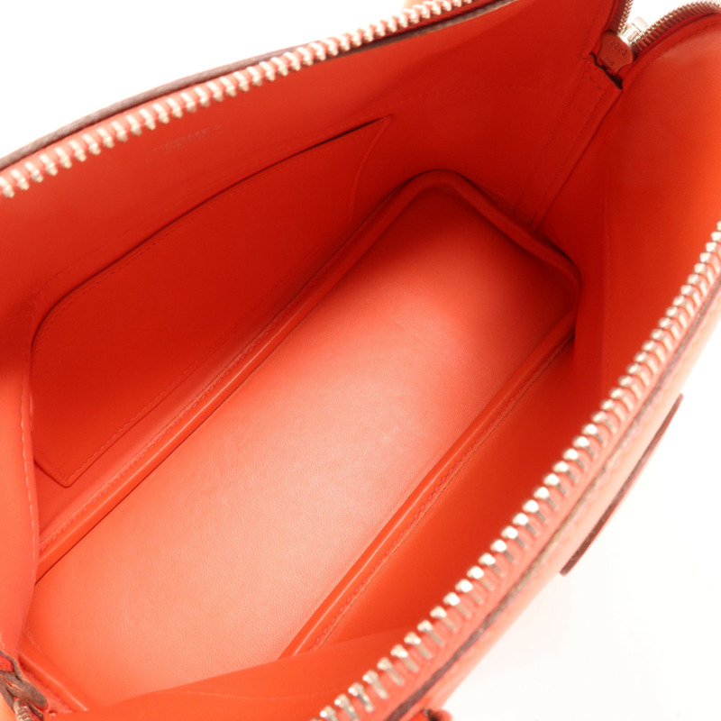 HERMES Epsom皮革Bolide 27銀扣手挽肩背兩用袋Capucine-9