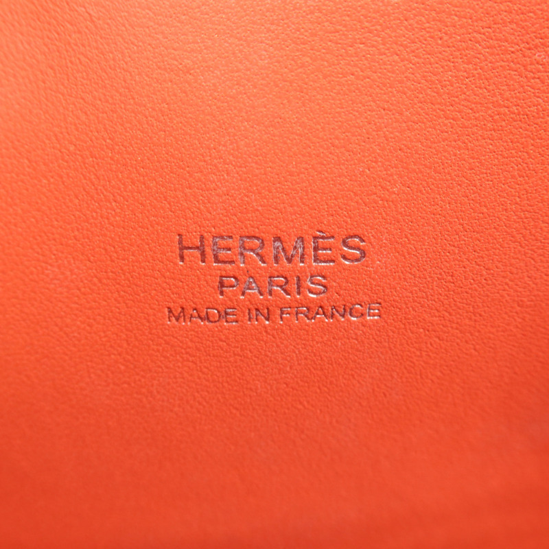 HERMES Epsom皮革Bolide 27銀扣手挽肩背兩用袋Capucine-10