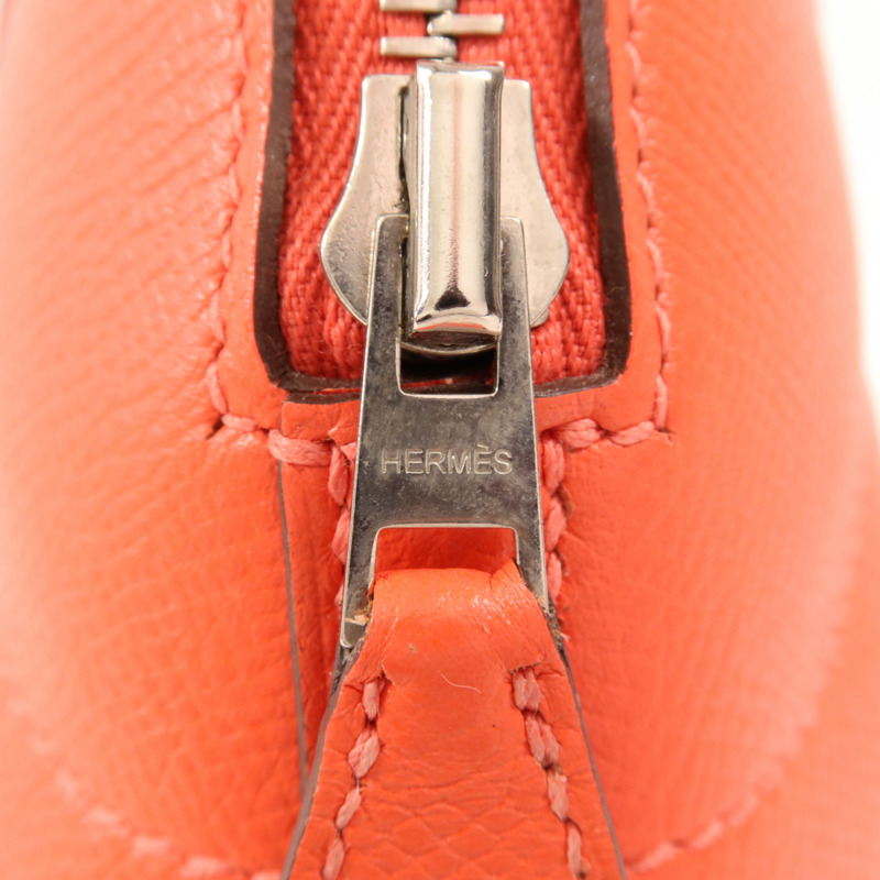 HERMES Epsom皮革Bolide 27銀扣手挽肩背兩用袋Capucine-12