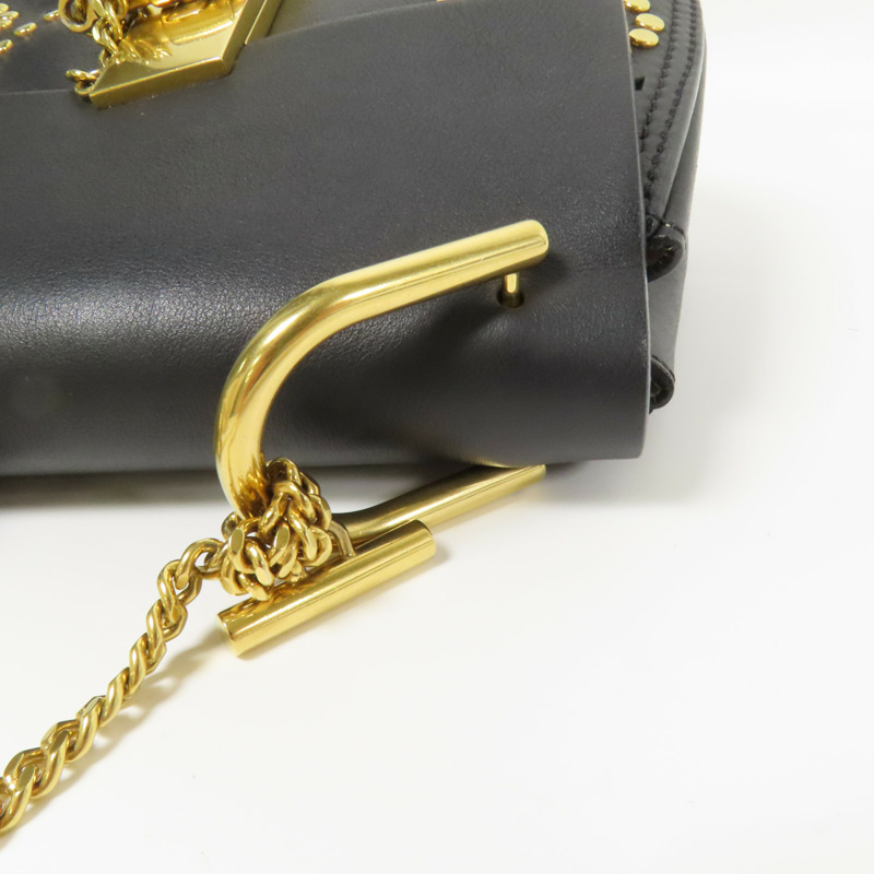 Chloe 牛皮皮革Drew金扣鏈帶肩背袋-11