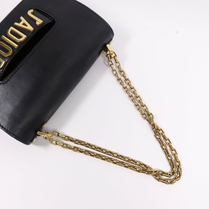 Dior 牛皮皮革Jadior金扣鏈帶肩背袋-9