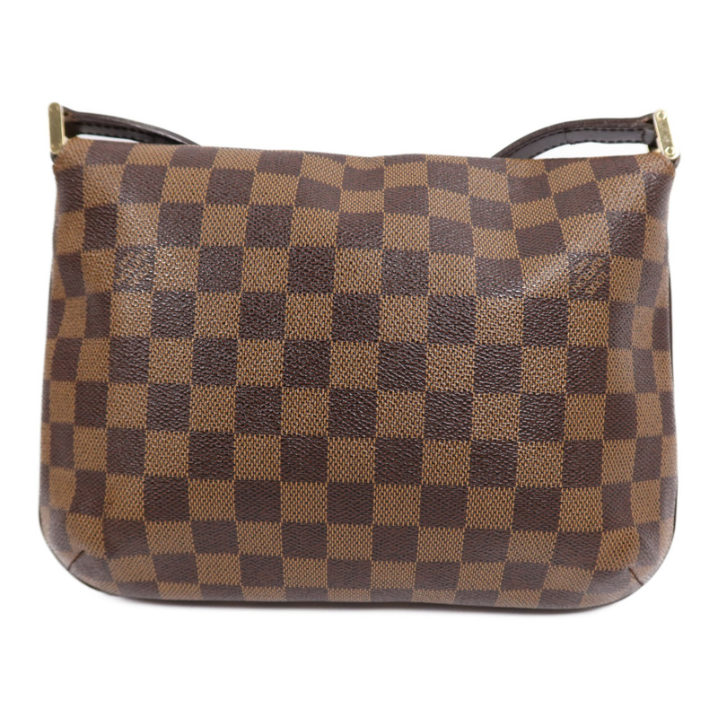 LOUIS VUITTON Damier Musette Tango金扣肩背袋棕色-1