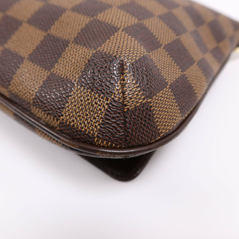 LOUIS VUITTON Damier Musette Tango金扣肩背袋棕色-12