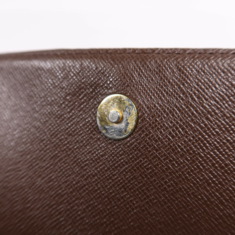 LOUIS VUITTON Damier Musette Tango金扣肩背袋棕色-15