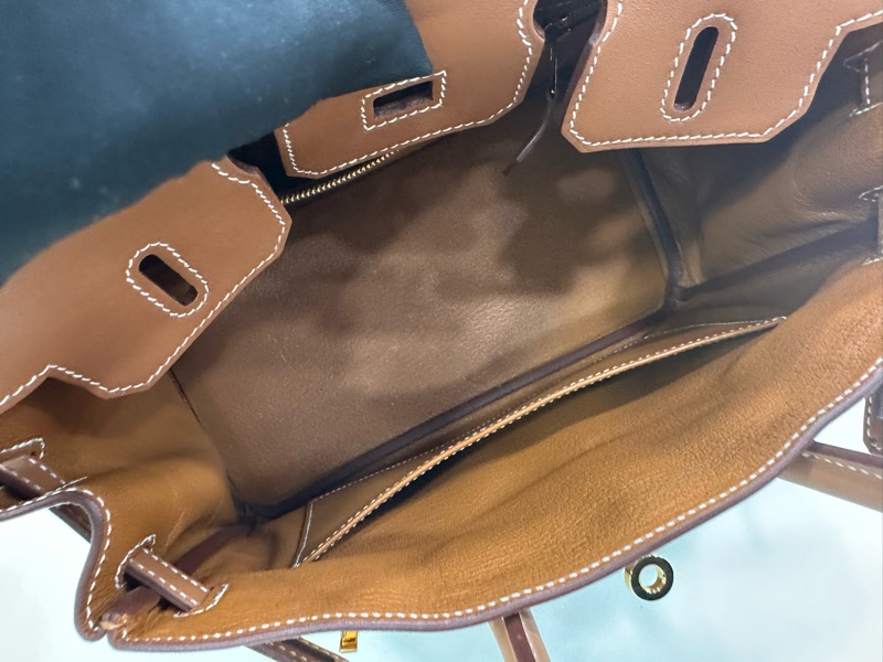 Hermes 愛馬仕 birkin25 Jonathan皮、金棕金扣U刻、99新近閒置,膜都在,原購證-9