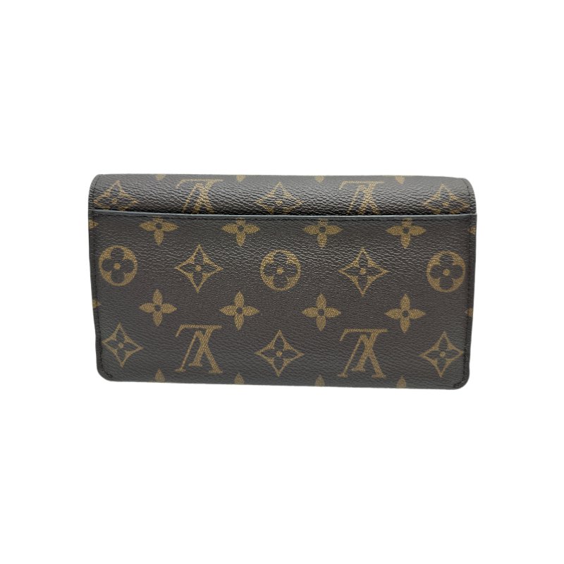 Louis Vuitton Monogram Portefeuille Sarah 皮夾,玫瑰紅色內裝-1