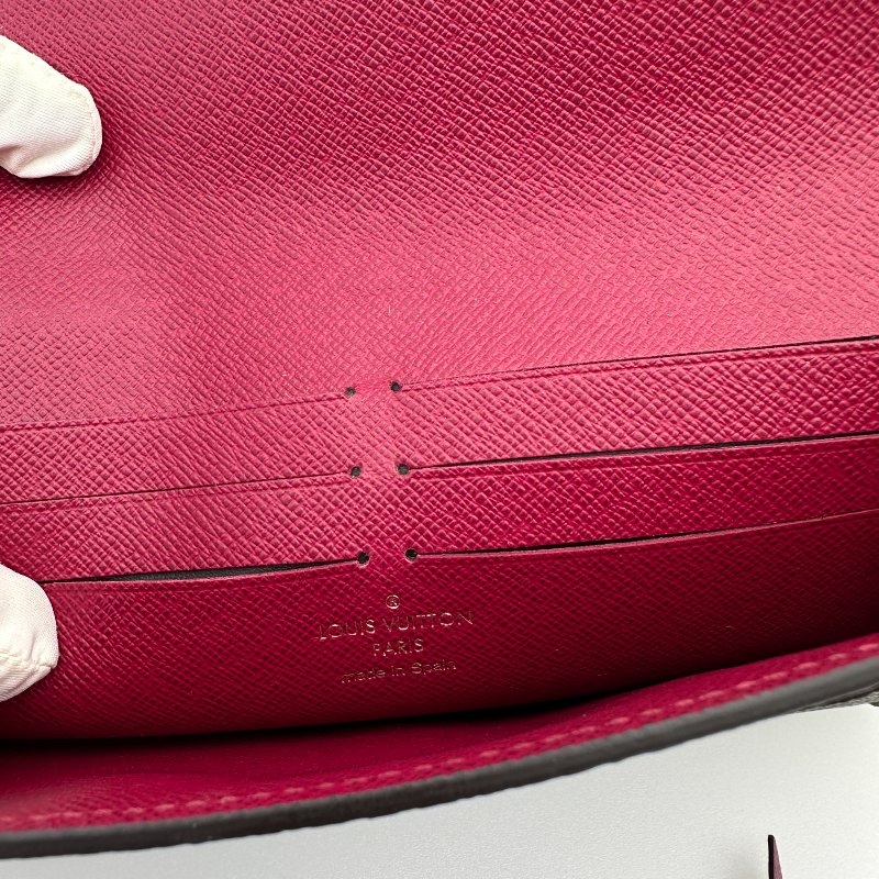 Louis Vuitton Monogram Portefeuille Sarah 皮夾,玫瑰紅色內裝-6