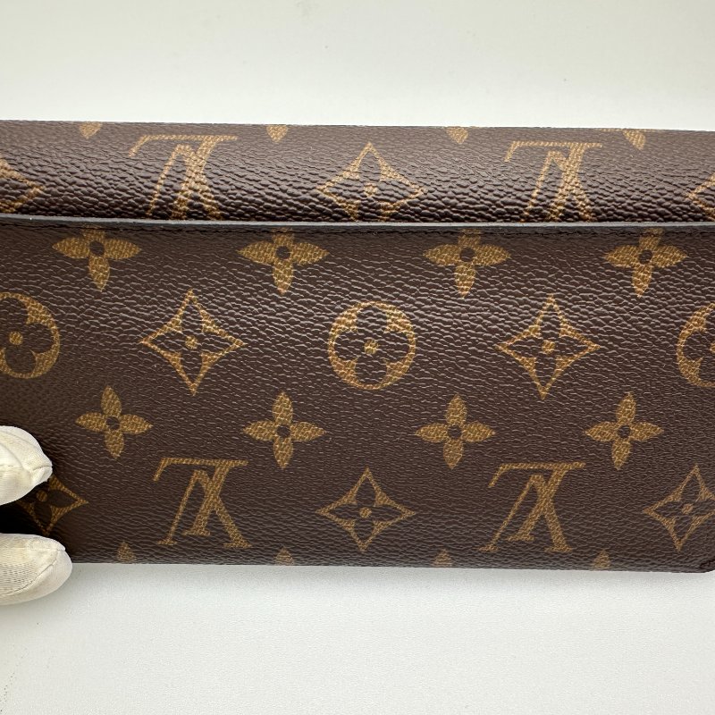 Louis Vuitton Monogram Portefeuille Sarah 皮夾,玫瑰紅色內裝-8