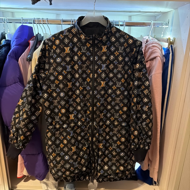 Lv logo 縮口外套兩面穿-0