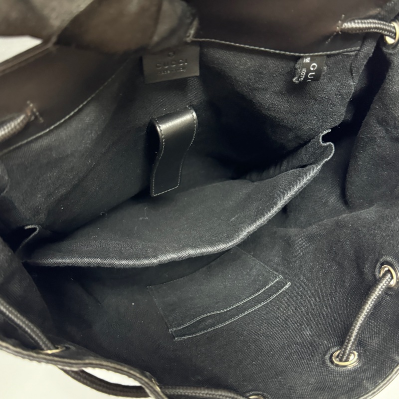 (極新🎁) GUCCI 經典黑老花 明星同款 後背包🎒 專櫃11萬!-10