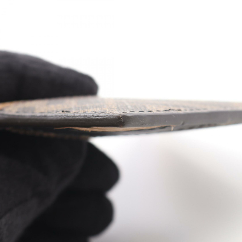 FENDI Zucca 卡夾 7M0164AJF8F1EGA 皮革 PVC 棕色黑色 全新 男士-4