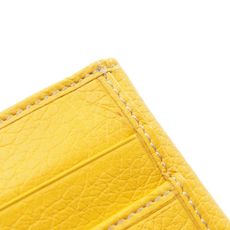 FENDI Zucchino 雙折皮夾 帆布 皮革 米黃色 二手 女士-5