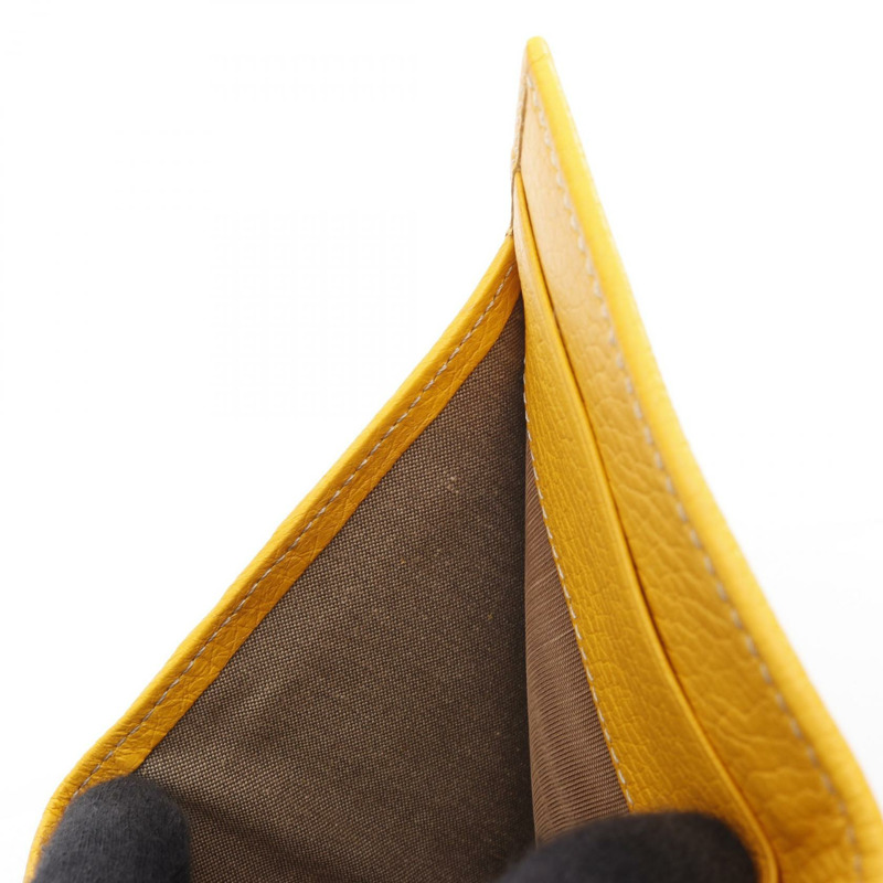 FENDI Zucchino 雙折皮夾 帆布 皮革 米黃色 二手 女士-7