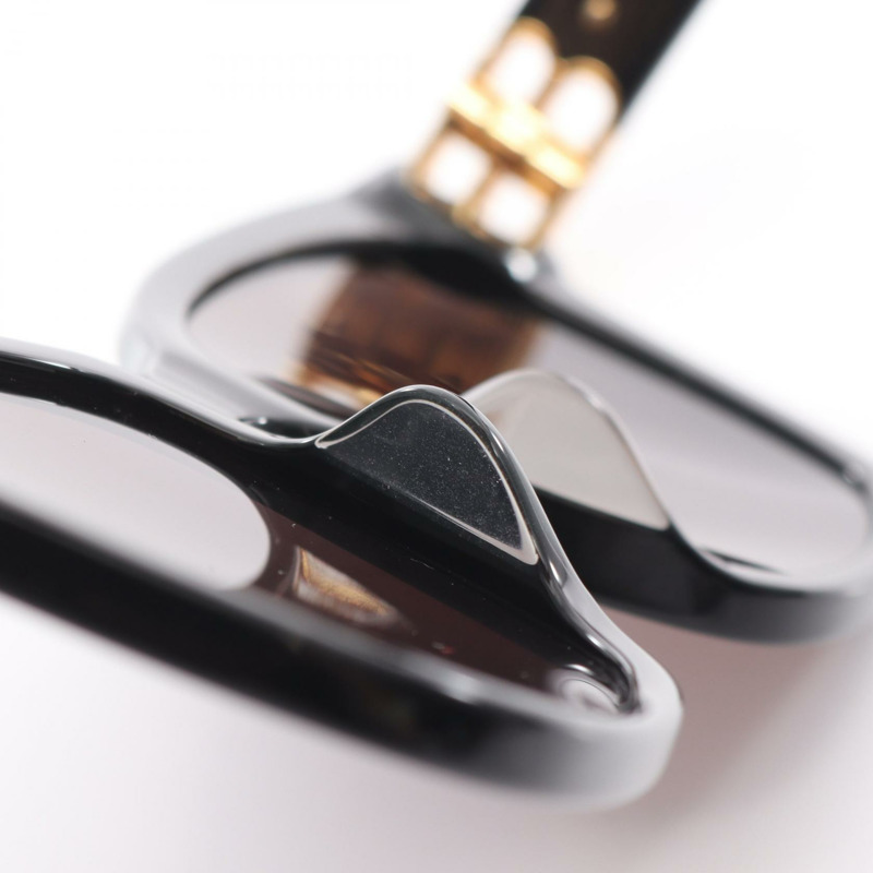 BALENCIAGA BB 標誌太陽眼鏡 塑膠 黑色 二手 女士-6