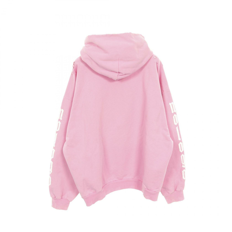 BALENCIAGA 連帽衫/連帽運動衫 棉質 粉紅色 白色 L 碼 二手男款-1