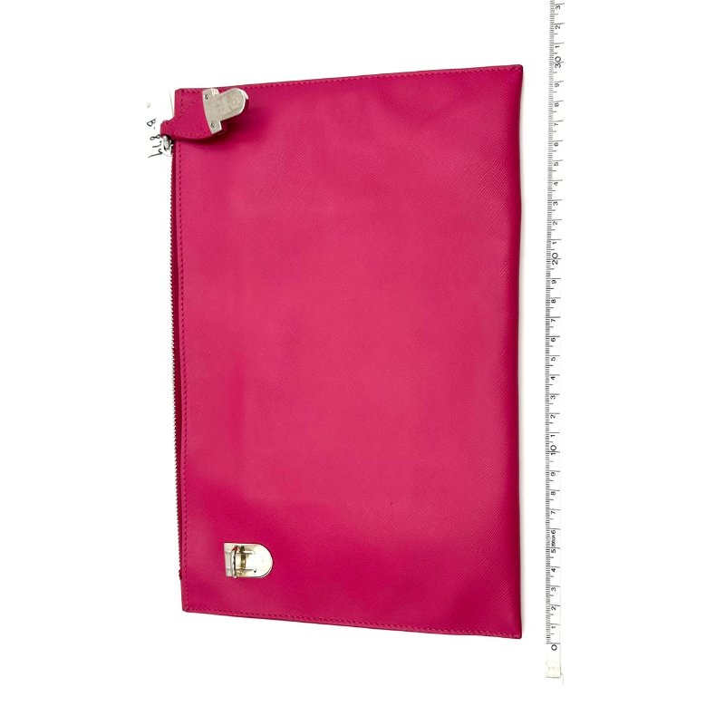 【美收精品】PRADA 粉色手拿包 B-879【隔月月中將轉賣至日本 上架期限30天】-7