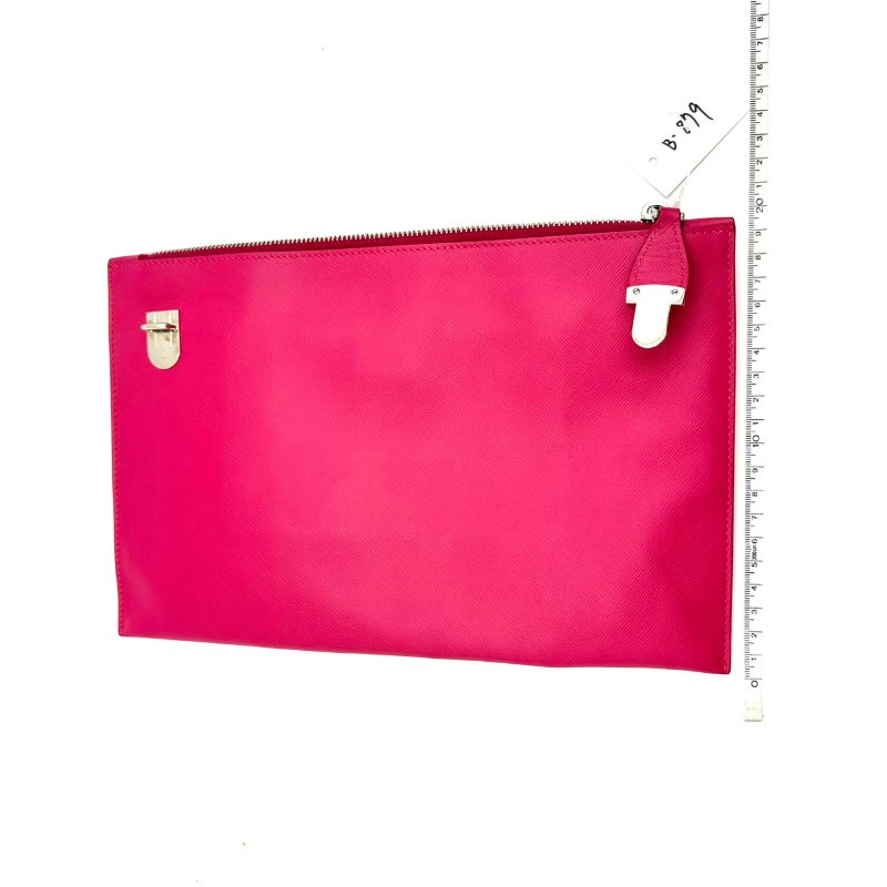 【美收精品】PRADA 粉色手拿包 B-879【隔月月中將轉賣至日本 上架期限30天】-8