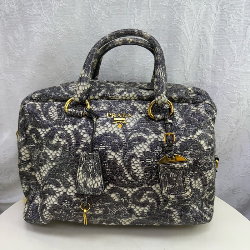 Prada Cervo Lux Print 手提包-0