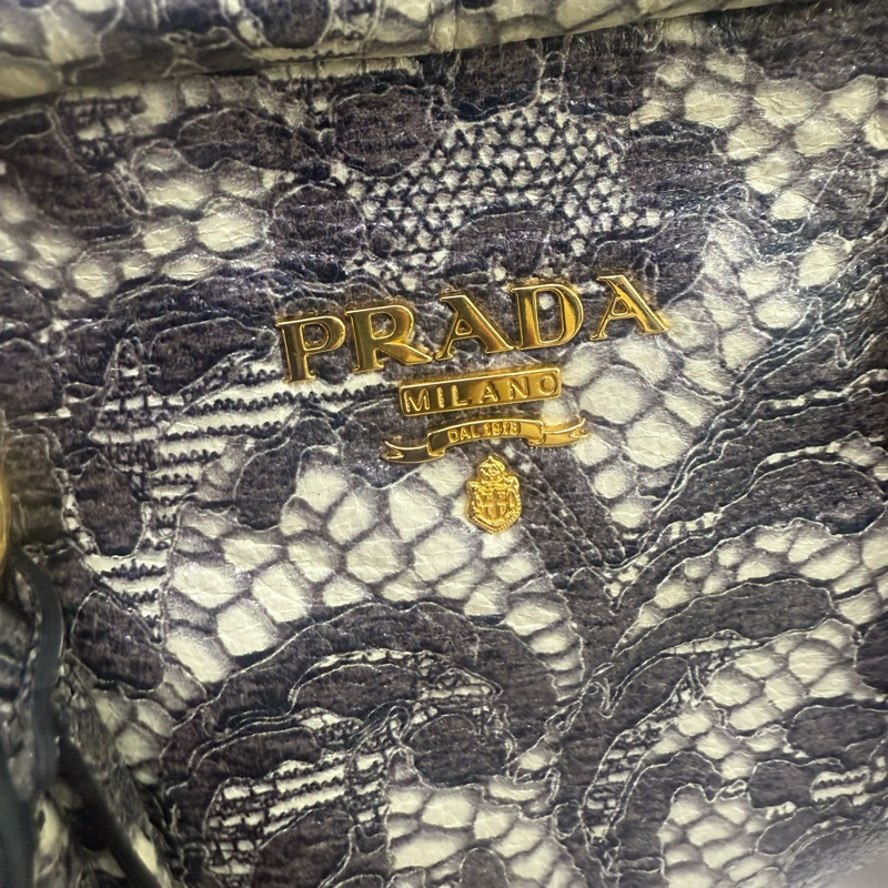 Prada Cervo Lux Print 手提包-14