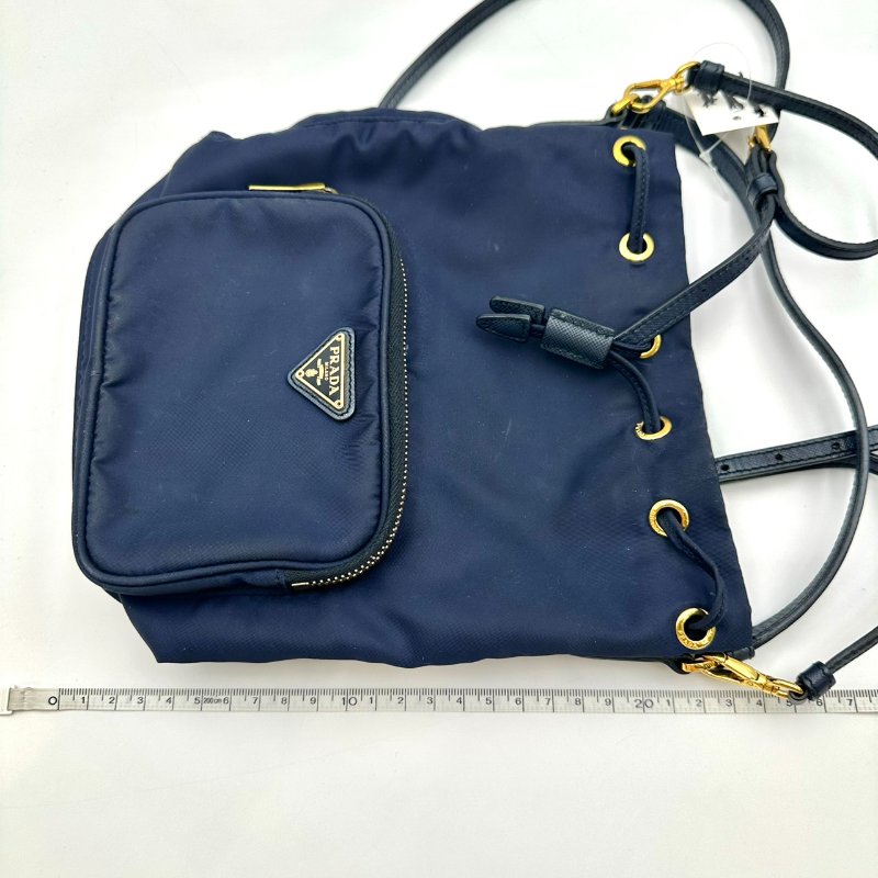 【美收精品】PRADA 藍色單肩包 B-880【隔月月中將轉賣至日本 上架期限30天】-11