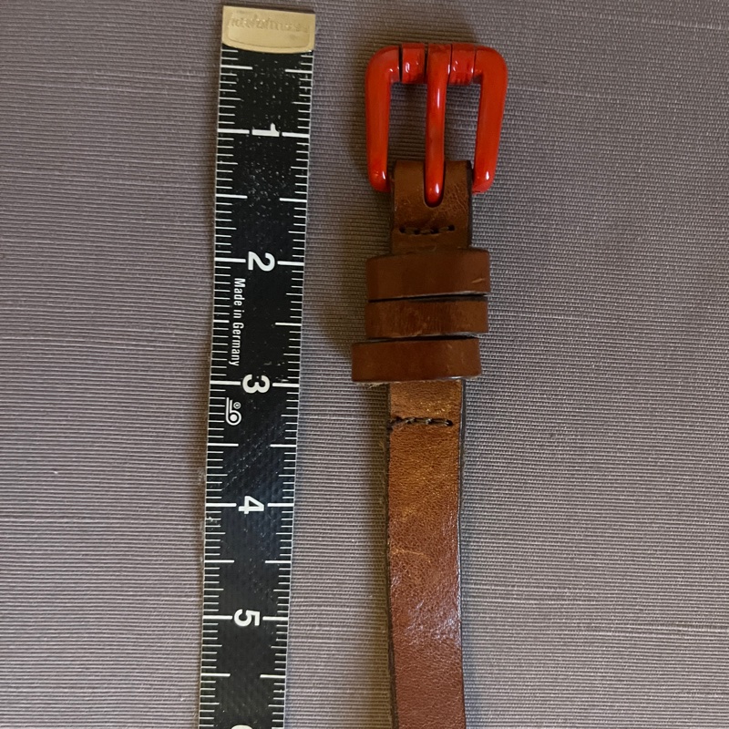 ✨ DIESEL 多彩LOGO 棕色真皮腰帶|經典百搭款-7