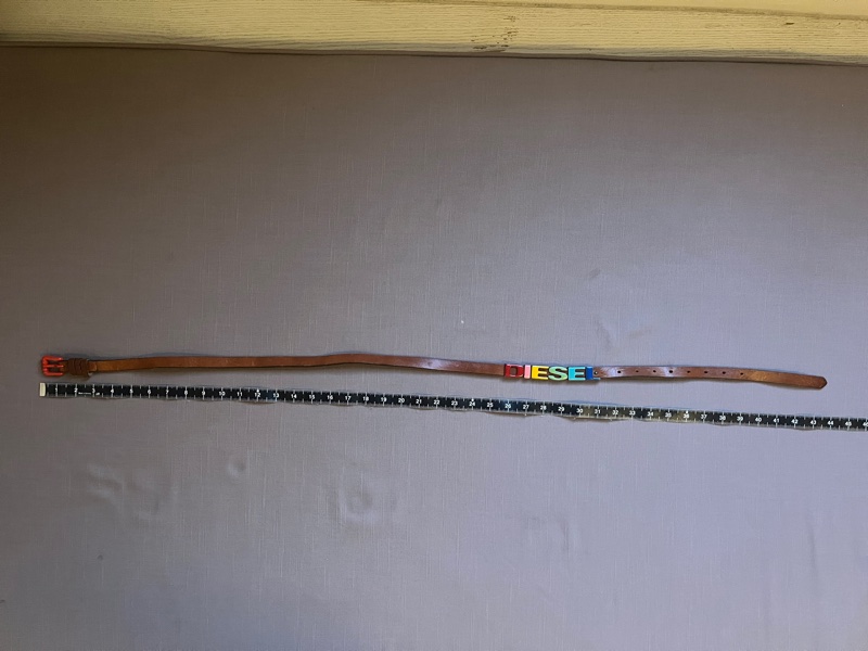 ✨ DIESEL 多彩LOGO 棕色真皮腰帶|經典百搭款-8