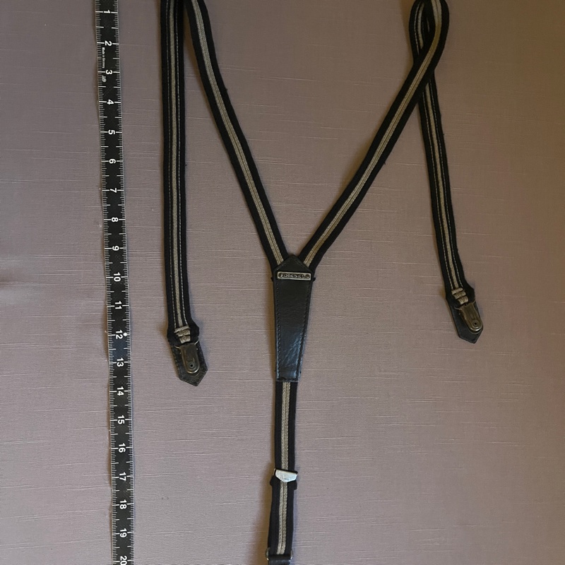 ✨ DIESEL 真皮條紋吊帶|經典街頭造型單品-0