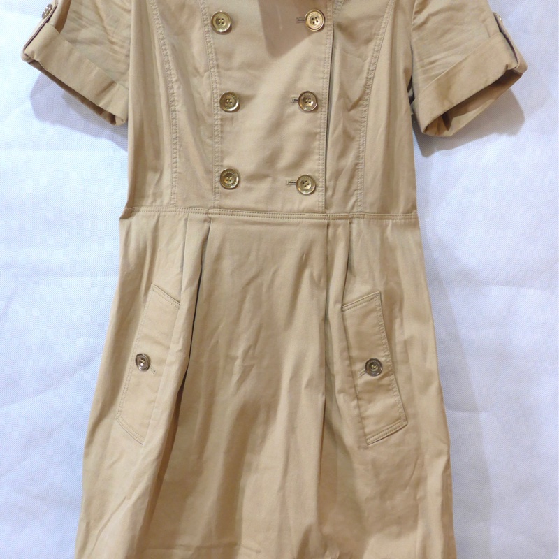Burberry 風衣式連身洋裝 IT42-0
