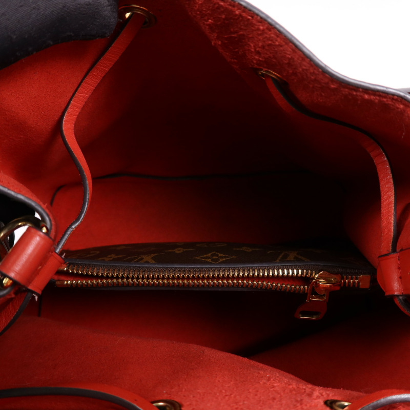 LOUIS VUITTON Monogram Neo Noe Bucket Bag金扣肩背袋Coquelicot-9