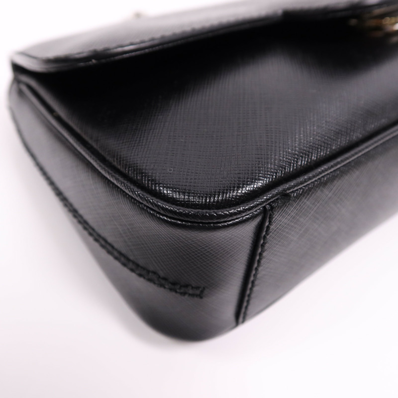 Salvatore Ferragamo 牛皮皮革Chain Shoulder Bag銀扣鏈帶肩背袋-5