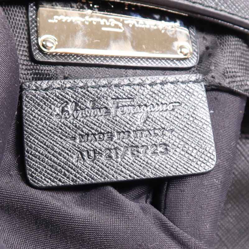 Salvatore Ferragamo 牛皮皮革Chain Shoulder Bag銀扣鏈帶肩背袋-14