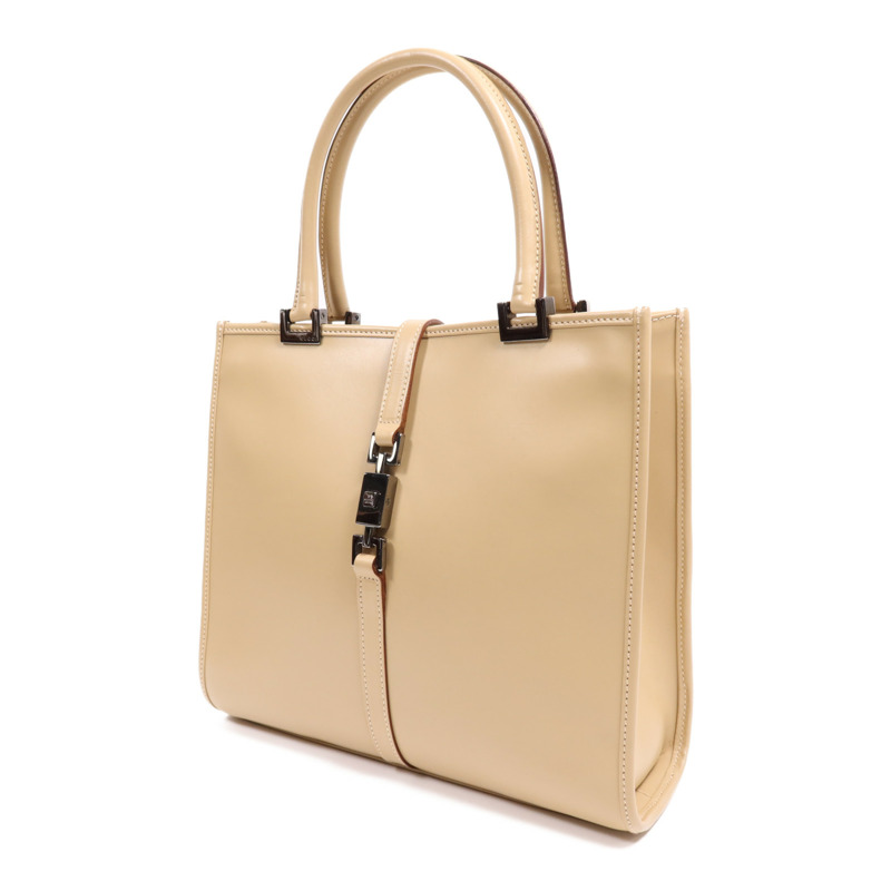 GUCCI 牛皮皮革Jackie Hand Bag銀扣手挽袋-2