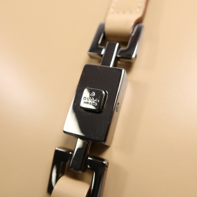 GUCCI 牛皮皮革Jackie Hand Bag銀扣手挽袋-14
