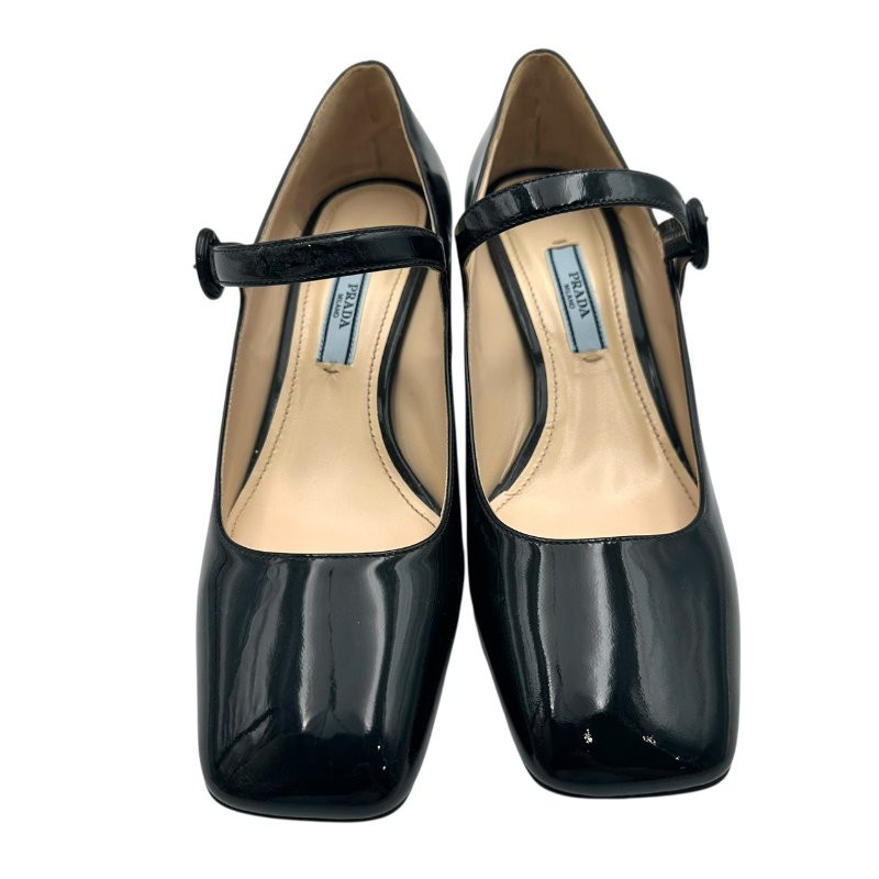 【美收精品】PRADA 黑色跟鞋 B-883【隔月月中將轉賣至日本 上架期限30天】-0