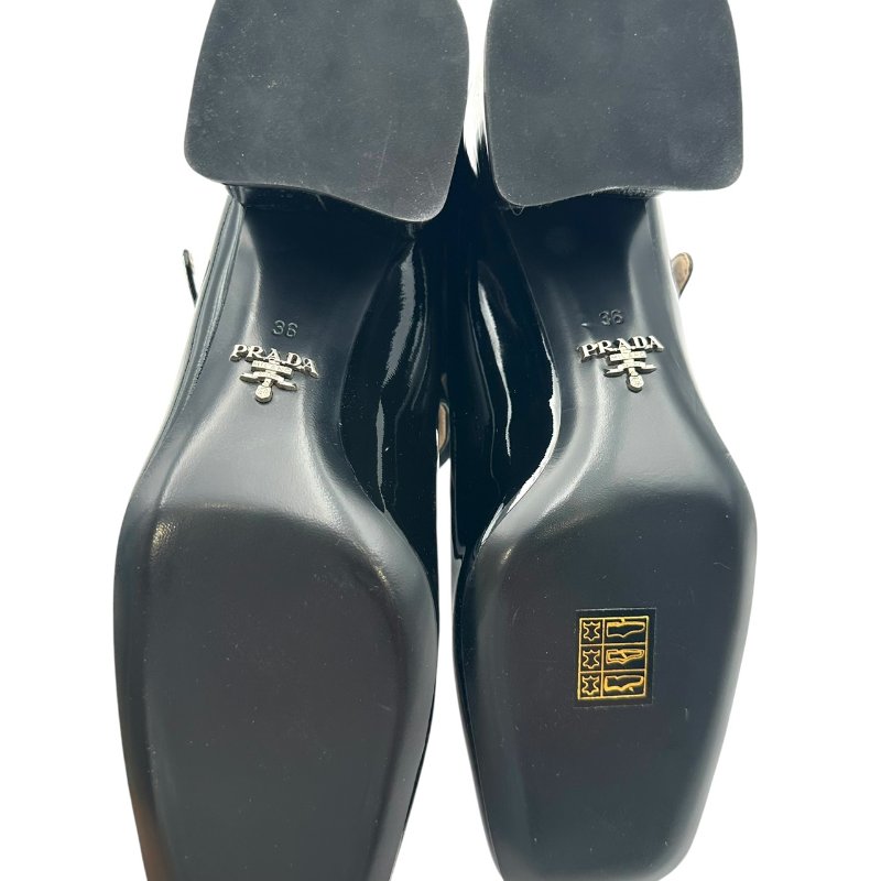 【美收精品】PRADA 黑色跟鞋 B-883【隔月月中將轉賣至日本 上架期限30天】-7