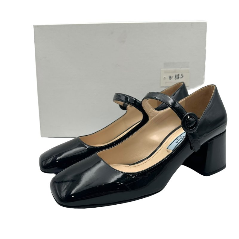 【美收精品】PRADA 黑色跟鞋 B-883【隔月月中將轉賣至日本 上架期限30天】-9