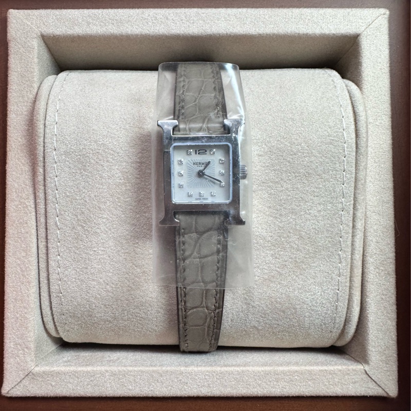 全新愛馬仕 H 腕錶帶鑽 XS-1