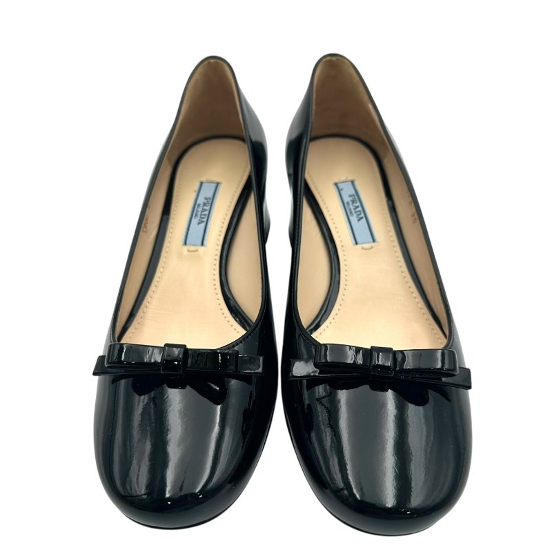 【美收精品】PRADA 黑色跟鞋 B-885【隔月月中將轉賣至日本 上架期限30天】-0